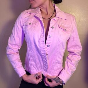 Pink Denim Y2K Fashion Jacket